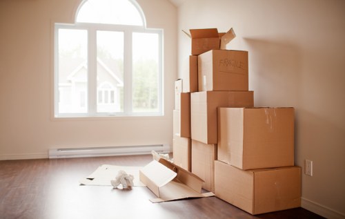 Removal boxes and protective wrapping for a local Ruislip move