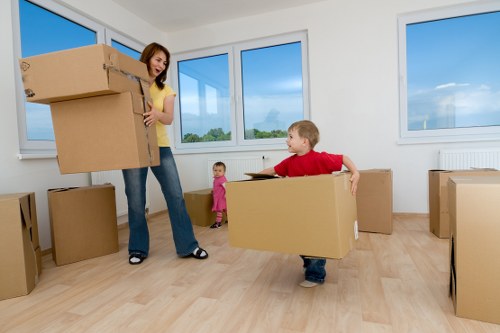 Securing furniture and boxes inside a moving van