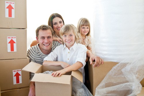 Careful lifting and handling during a moving job